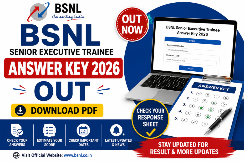 BSNL Senior Executive Trainee Answer Key 2026 PDF Download