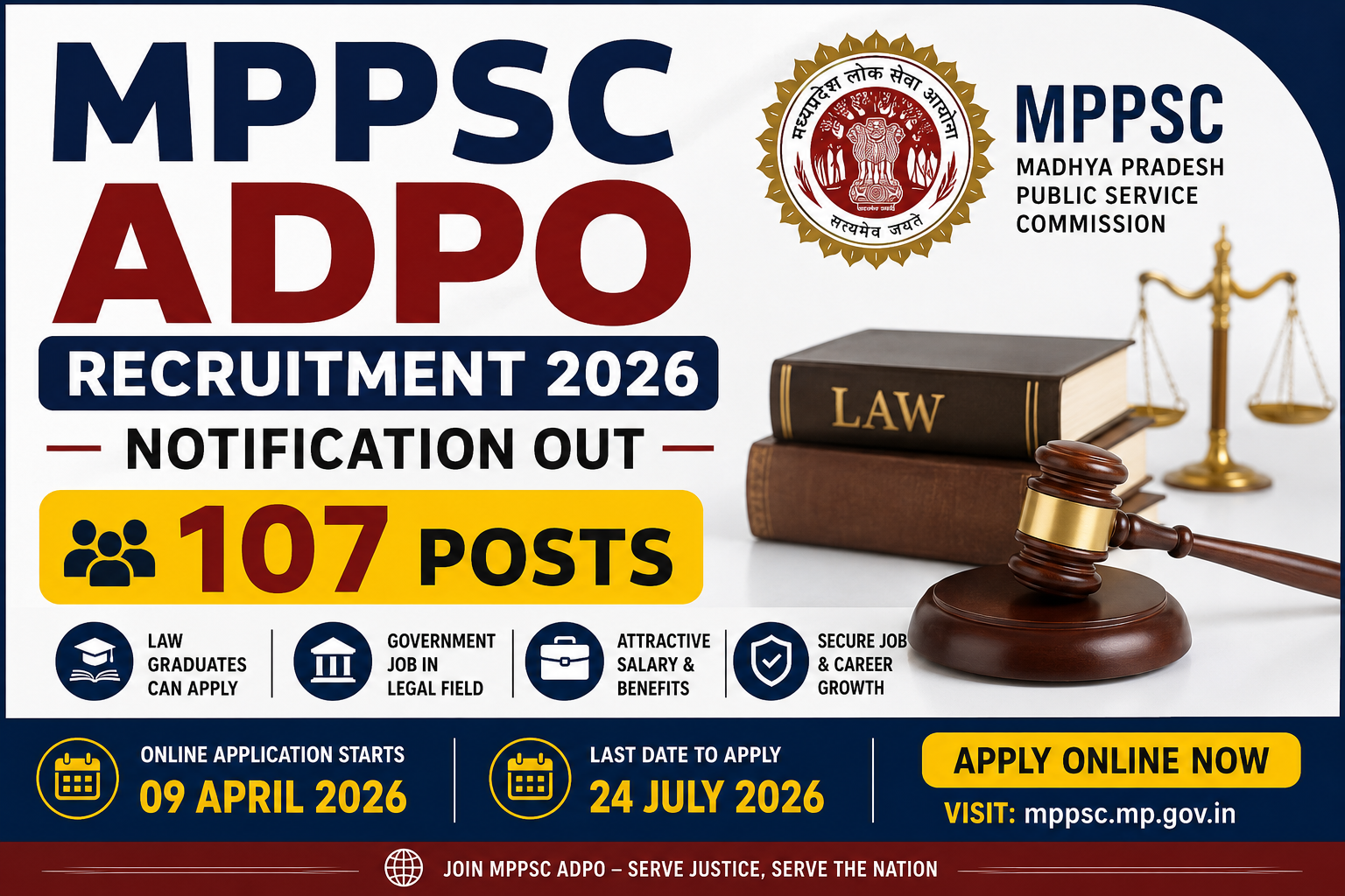 MPPSC ADPO Recruitment 2026 Notification for 107 Posts