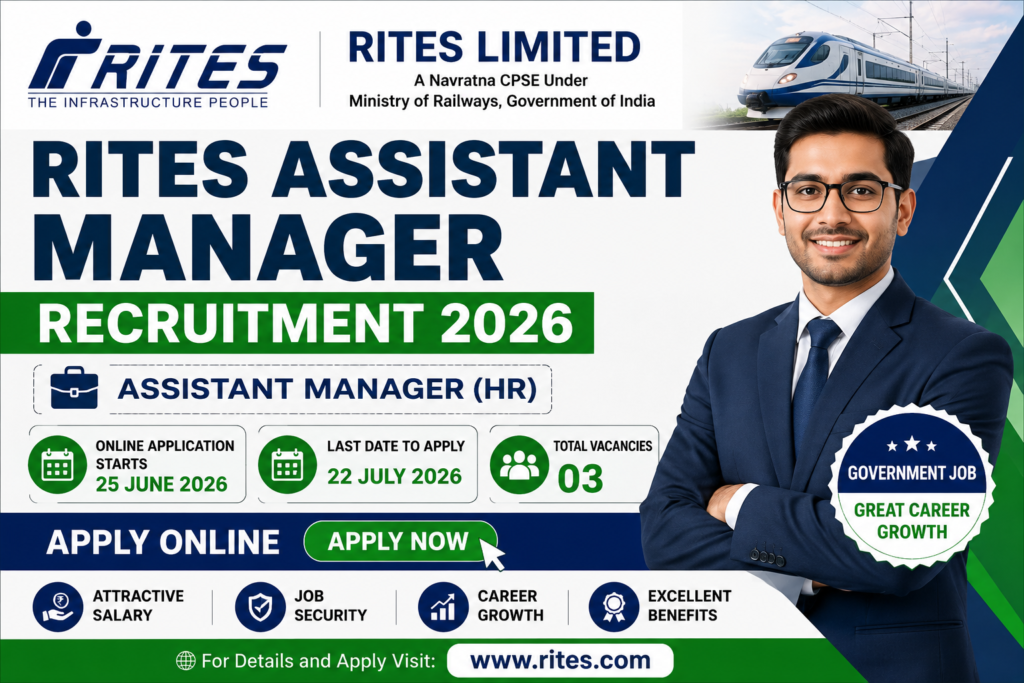 RITES Assistant Manager Recruitment 2026 Notification