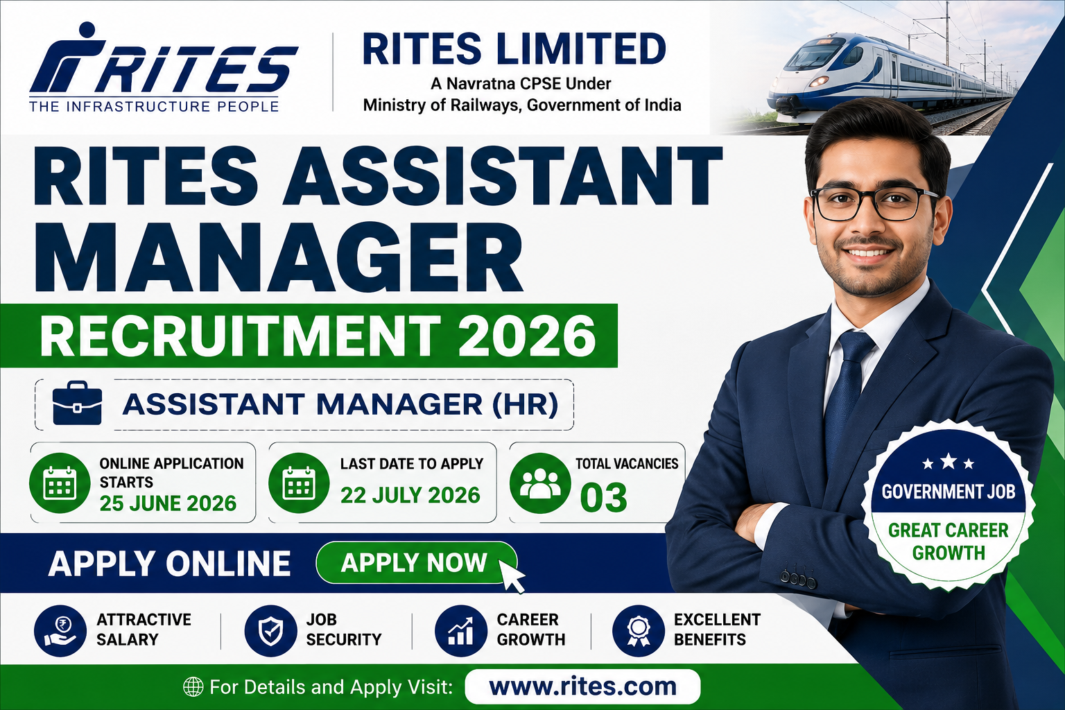 RITES Assistant Manager Recruitment 2026 Notification