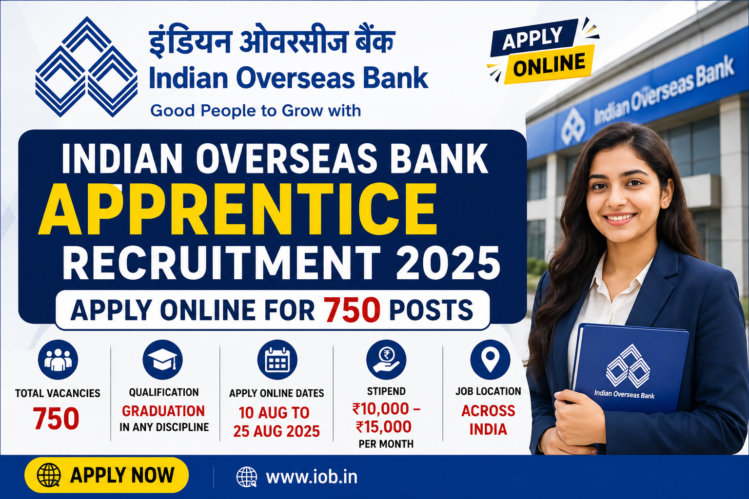 IOB Apprentice Recruitment 2026