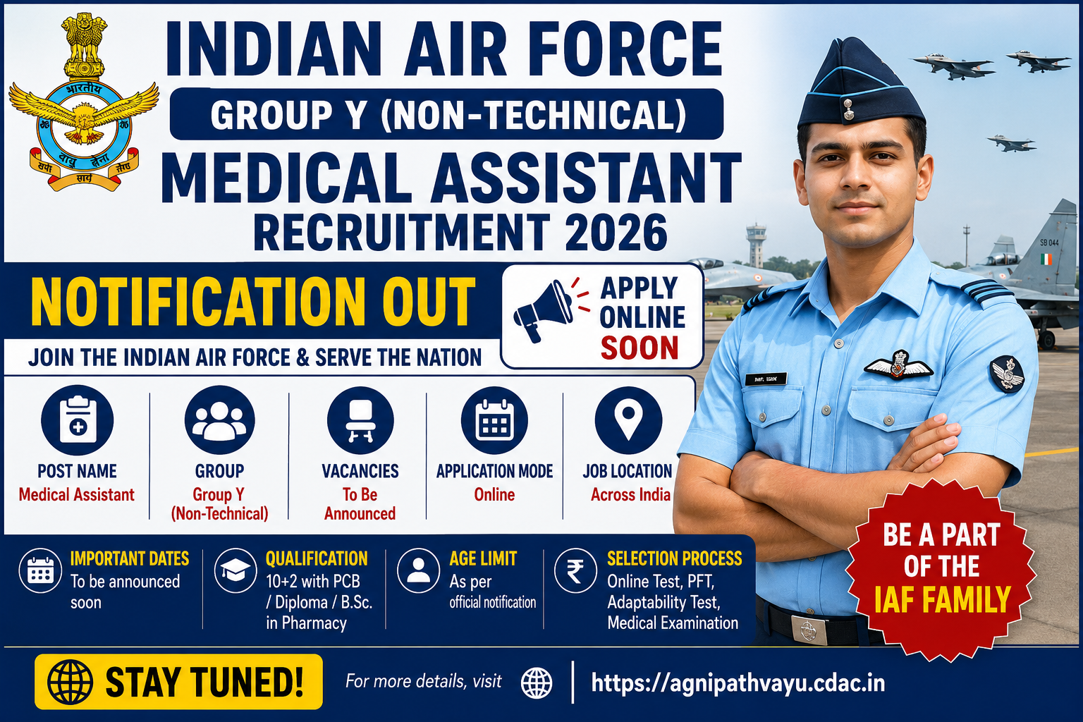 Indian Air Force Group Y Medical Assistant Recruitment 2026 Apply Online